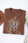 WALK BY FAITH NOT BY SIGHT TURQUOISE BOOT