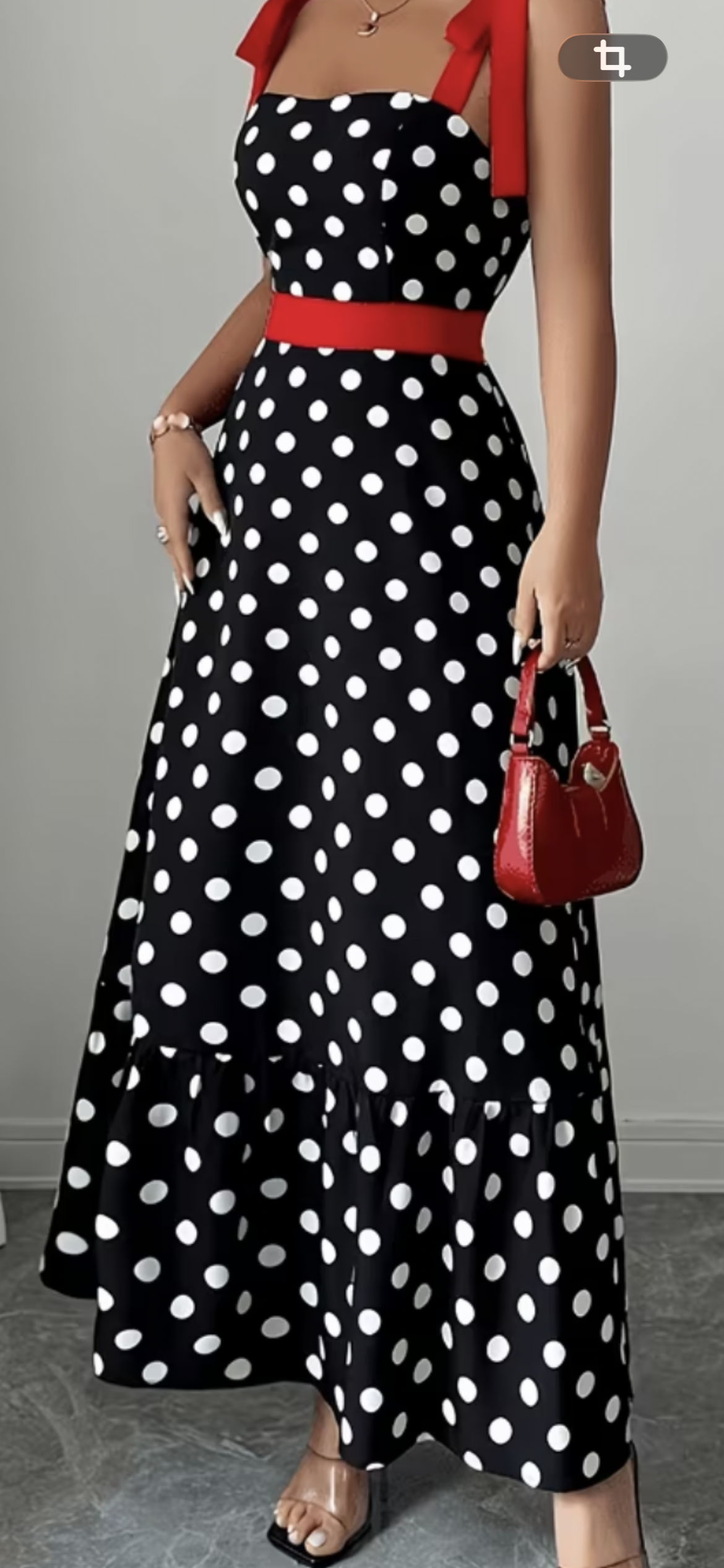 Modest polka dot dress
