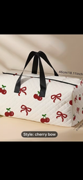 A FASHIONABLE CHERRY A BOW WEEKENDER