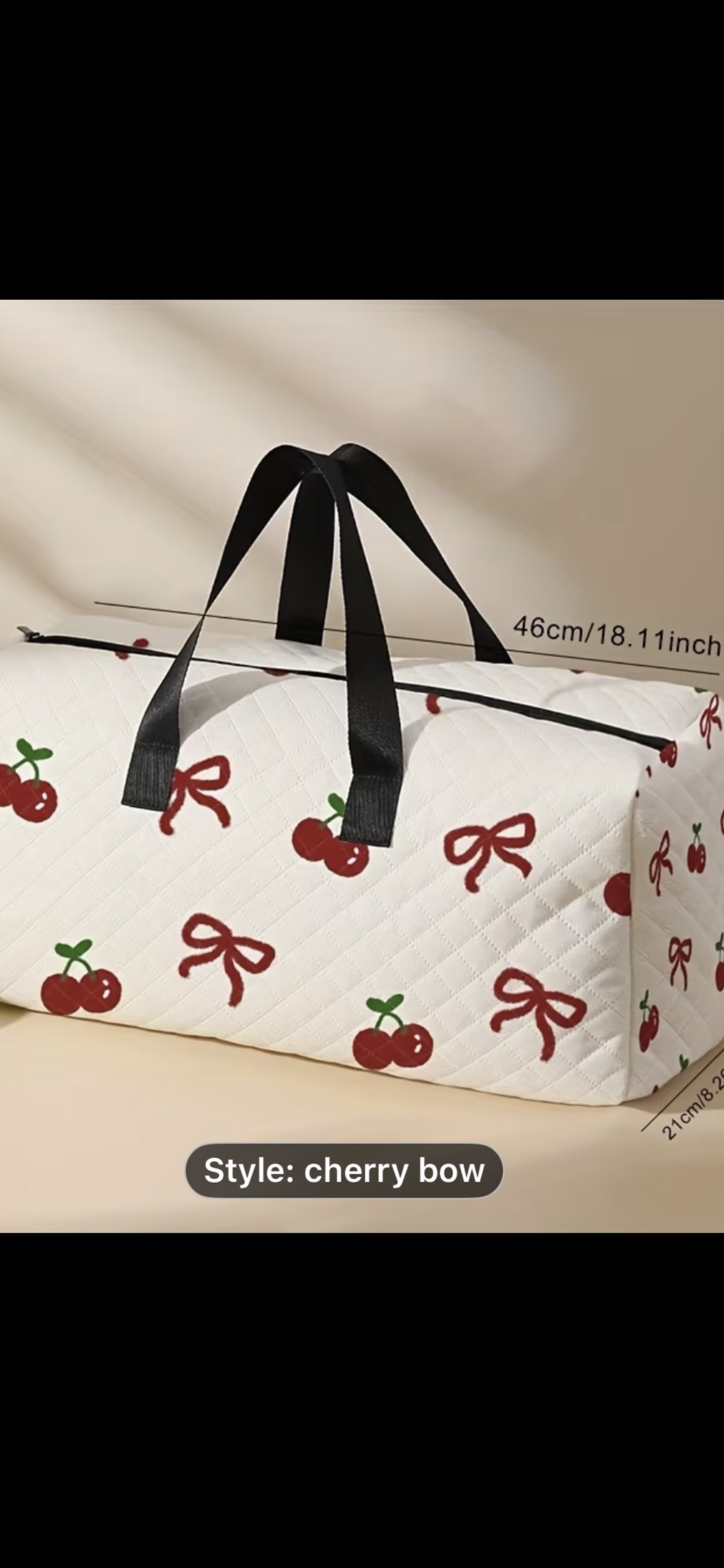 A FASHIONABLE CHERRY A BOW WEEKENDER